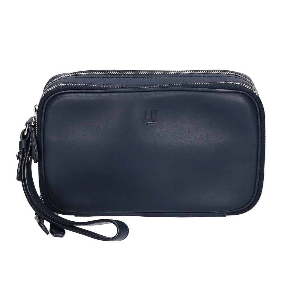 Dunhill ALFREDDUNHILL Hampstead Pochette Second Bag Clutch Dark Navy Men's